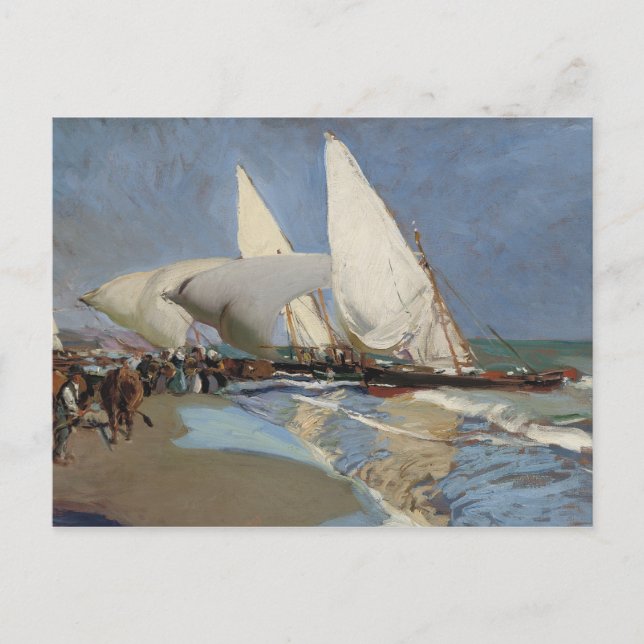 Carte Postale Joaquin Sorolla - La plage de Valence (Devant)