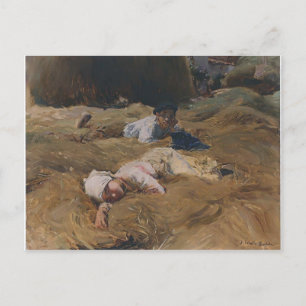 Carte Postale Joaquín Sorolla - La sieste, Asturies