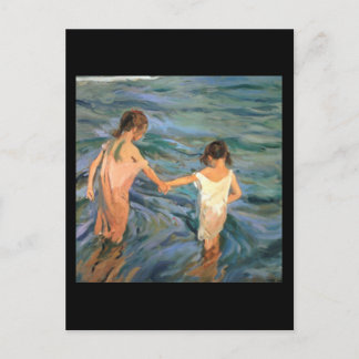 Carte Postale Joaquín Sorolla y Bastida Enfants dans la mer