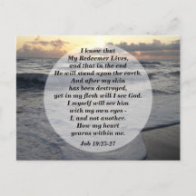 Job 19:25-27 Mon Rédempteur Vit! Affiche