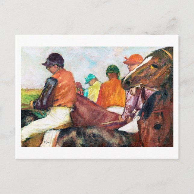 Carte Postale Jockey et cheval, Edgar Degas (Devant)