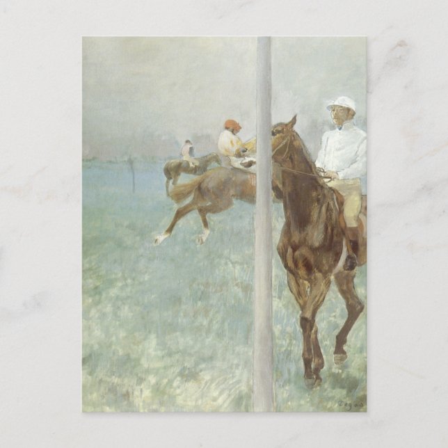 Carte Postale Jockeys avant la course par Edgar Degas (Devant)