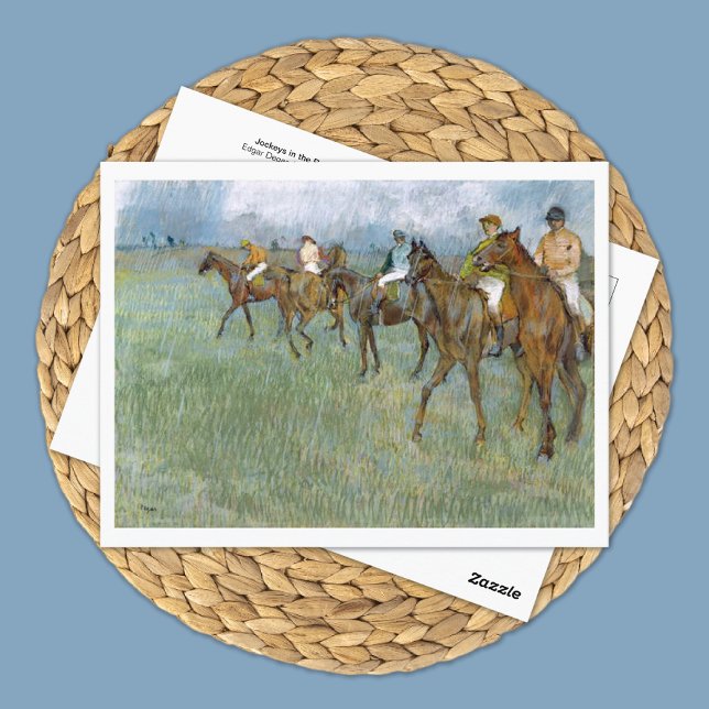 Carte Postale Jockeys dans la pluie Edgar Degas (Créateur téléchargé)