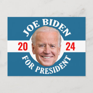Carte Postale Joe Biden 2024 - Conception Classique Photo Bleu B