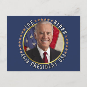 Carte Postale Joe Biden 46e Président USA Photo commémorative