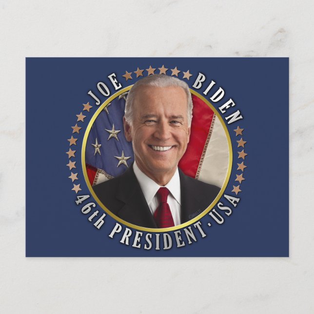 Carte Postale Joe Biden 46e Président USA Photo commémorative (Devant)