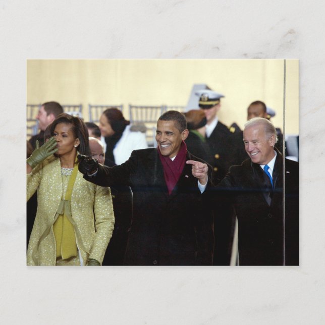 Carte Postale Joe Biden & Barack & Michele Obama (Devant)