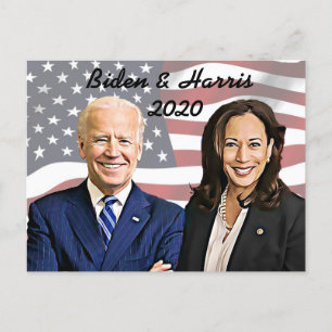 Carte Postale Joe Biden et Kamala Harris Memorabilia Keepsaké