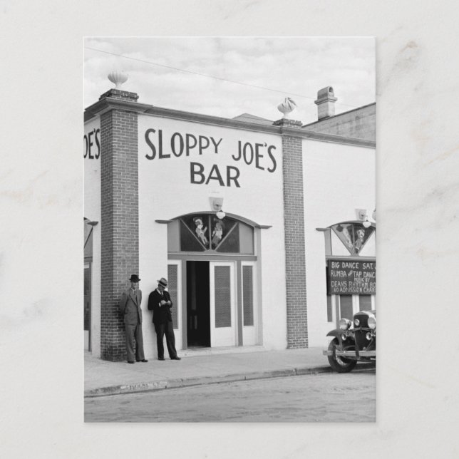 Carte Postale Joe's Bar, Key West, années 30 (Devant)