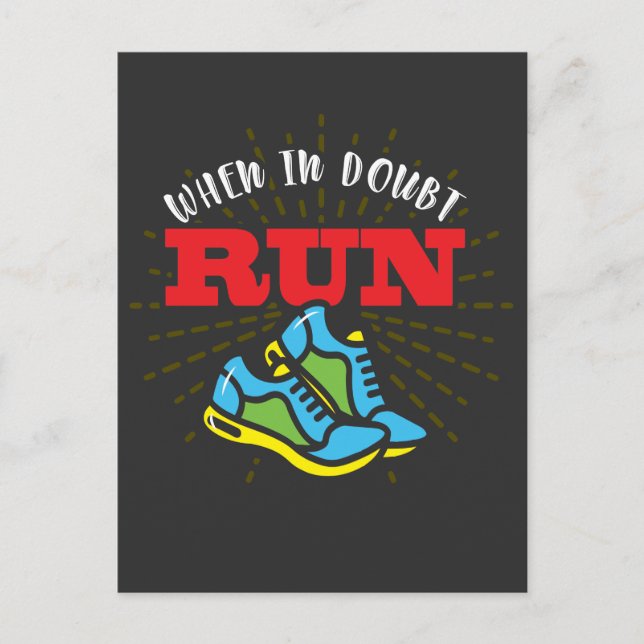 Carte Postale Jogging cadeau runner - simple course (Devant)
