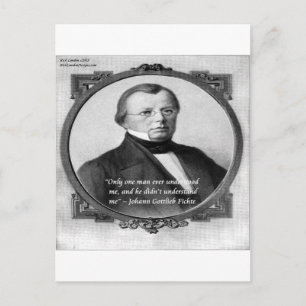 Carte Postale Johann Fichte "Mal compris"