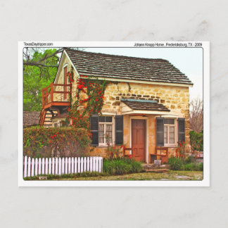 Carte Postale Johann Knopp Home, Fredericksburg, TX