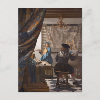 Carte Postale Johannes Vermeer - Allégorie de l'art de la peintu