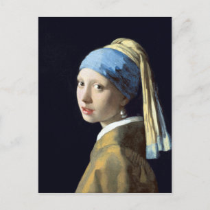 Carte Postale Johannes Vermeer Girl avec une oreille perle