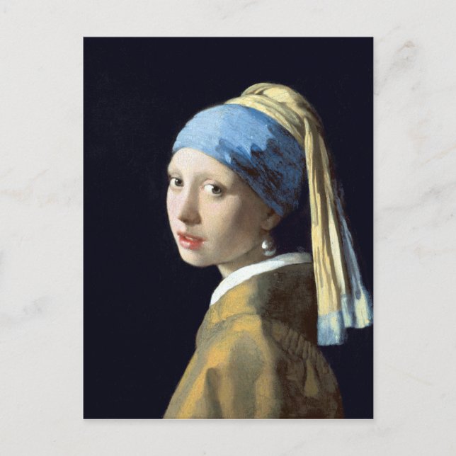Carte Postale Johannes Vermeer Girl avec une oreille perle (Devant)