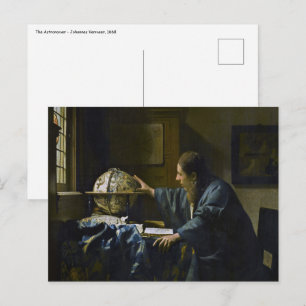Carte Postale Johannes Vermeer - L'astronome