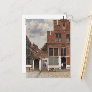 Carte Postale Johannes Vermeer, Vue de maisons à Delft