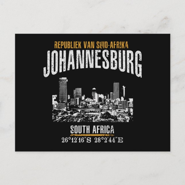 Carte Postale Johannesburg (Devant)