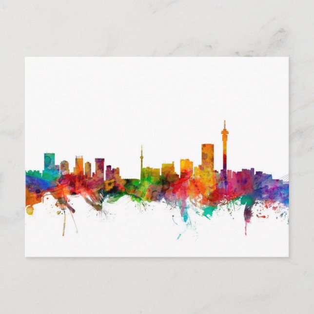 Carte Postale Johannesburg Afrique du Sud Skyline (Devant)