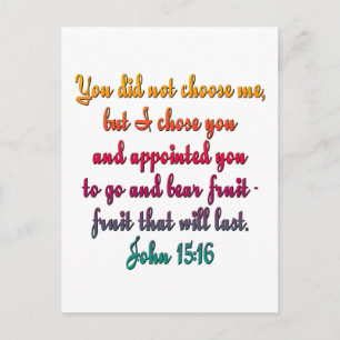 Carte Postale John 15:16