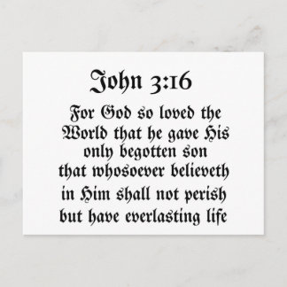 Carte Postale John 3:16