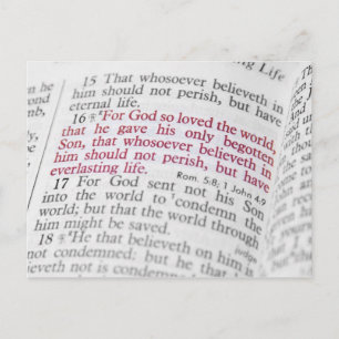 Carte Postale John 3:16