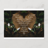 john 3:16 le roi james sur heart leaf