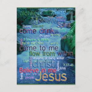 Carte Postale John 7:37-41 Ruisseur