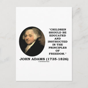 Carte Postale John Adams Enfants Principes de liberté