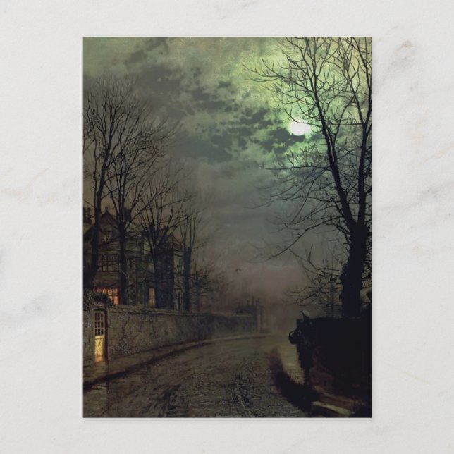 Carte Postale John Atkinson Grimshaw-A Lane À Headingley, Leeds (Devant)