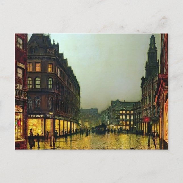 Carte Postale John Atkinson Grimshaw - Boar Lane, Leeds (Devant)