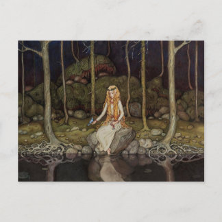 Carte Postale John Bauer La princesse dans la forêt