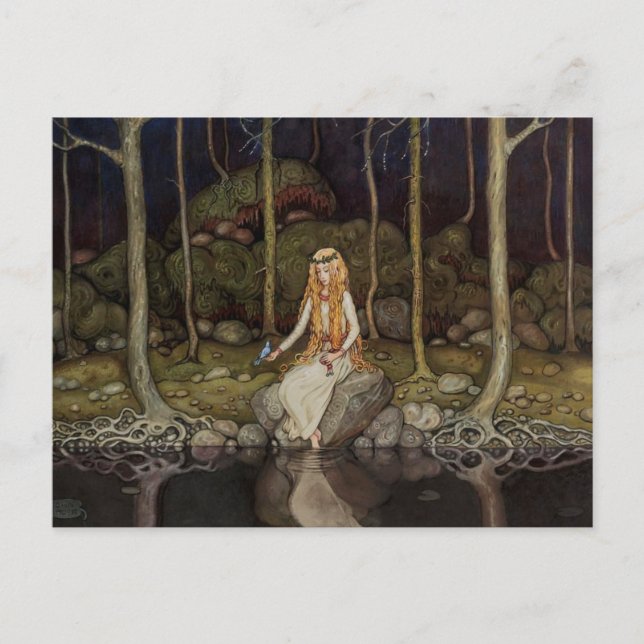 Carte Postale John Bauer La princesse dans la forêt (Devant)