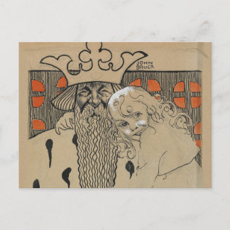 Carte Postale John Bauer, Linda Gull och den gamle, 1905