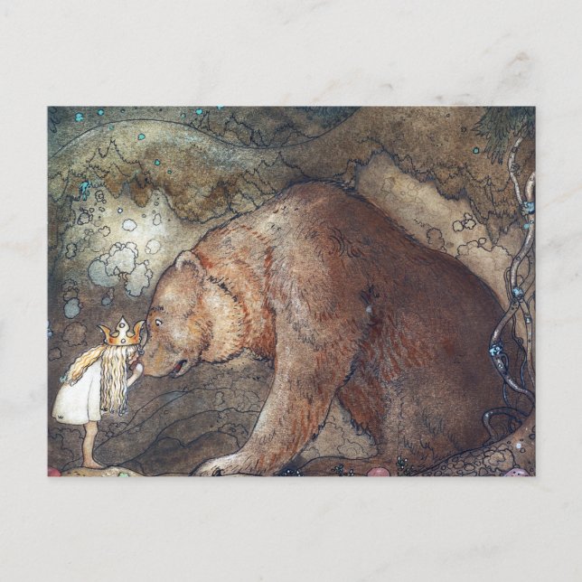 Carte Postale John Bauer Poor Little Basse (Devant)