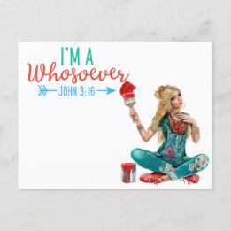 Carte Postale John coloré 3:16 | Foi