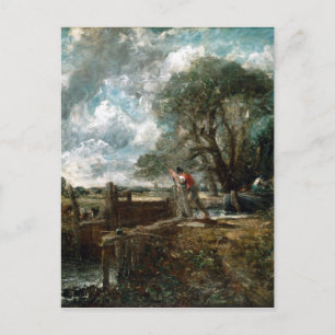 Carte Postale John Constable A Boat Passant un Verrou