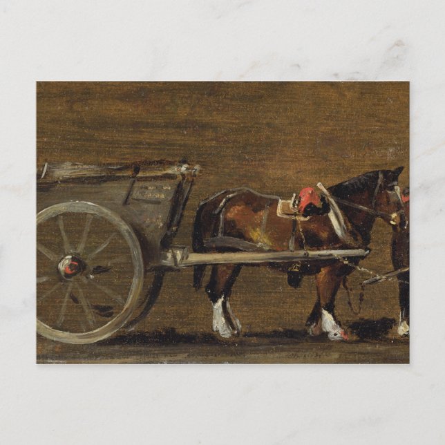 Carte Postale John Constable | A Farm Cart with two Horses in Ha (Devant)