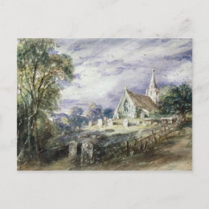 Carte Postale John Constable   Église Stoke Poges