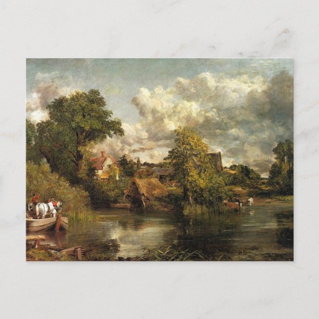 Carte Postale John Constable - L'oeuvre du Cheval Blanc (Devant)