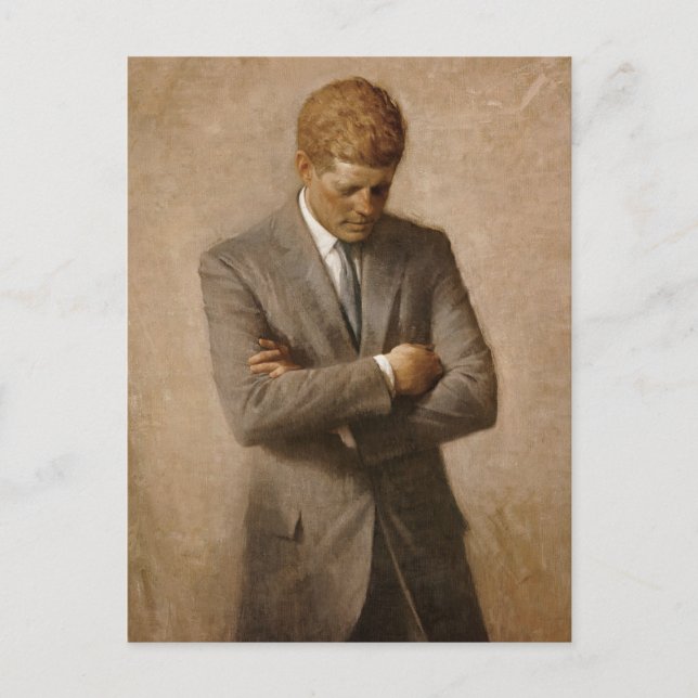 Carte Postale John F. Kennedy Portrait officiel de la Maison Bla (Devant)