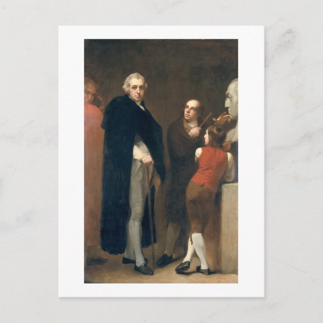 Carte Postale John Flaxman (1755-1826) modélisant son buste de W (Devant)