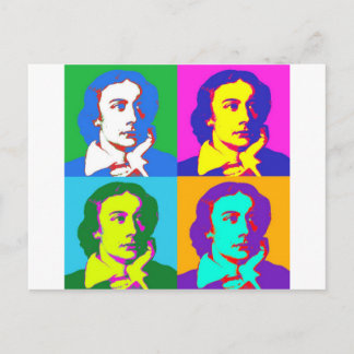 Carte Postale John Keats Pop Art
