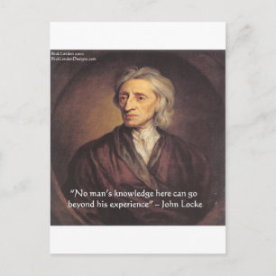 Carte Postale John Locke Citation sur les connaissances et l'exp