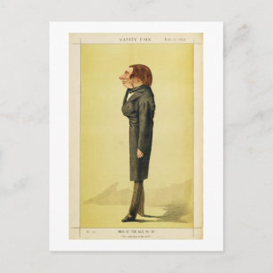 Carte Postale John Ruskin (1819-1900), caricature de Cecioni pou