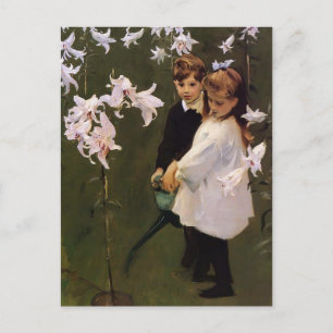 Carte Postale John Sargent - Étude de jardin des enfants Vickers