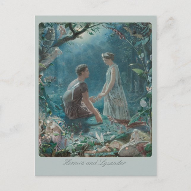 Carte Postale John Simmons Hermia et Lysander Midsummer CC0749 (Devant)