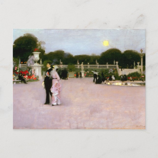 Carte Postale John Singer Sargent Dans le jardin du Luxembourg (Devant)