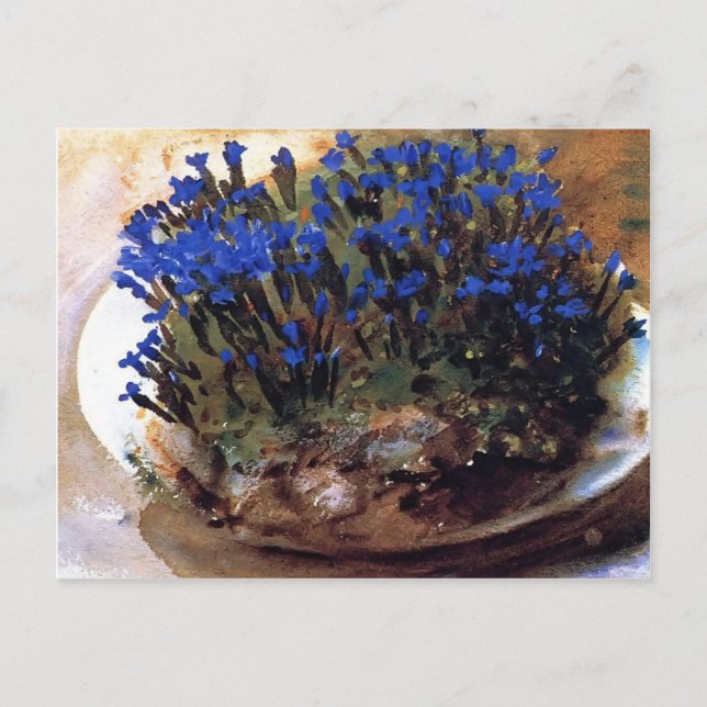 Carte Postale John Singer Sargent- Gentianes bleues (Devant)