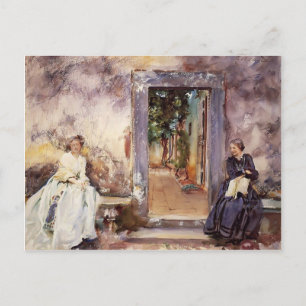 Carte Postale John Singer Sargent - Le mur du jardin